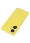 Newface Realme C55 Kılıf Nano içi Kadife Silikon - Sarı