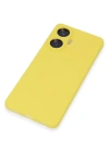Newface Realme C55 Kılıf Nano içi Kadife Silikon - Sarı