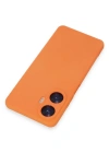 Newface Realme C55 Kılıf Nano içi Kadife Silikon - Turuncu