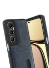 Newface Realme C65 Sara Kartvizitli Deri Kılıf - Lacivert