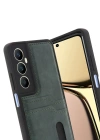 Newface Realme C65 Sara Kartvizitli Deri Kılıf - Yeşil