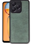 Newface Realme Note 50 4G Kılıf Aras Deri Kapak - Koyu Yeşil