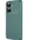 Newface Realme Note 60 Kılıf Auto Focus Karbon Kapak - Koyu Yeşil