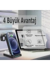 Newface S90 4in1 Kablosuz Şarj Masaüstü Set - Siyah