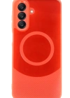 Newface Samsung A16 5G Kılıf Maya Karbon Kapak - Kırmızı