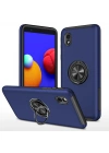 Newface Samsung Galaxy A01 Core Kılıf Elit Yüzüklü Kapak - Lacivert
