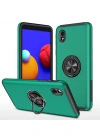Newface Samsung Galaxy A01 Core Kılıf Elit Yüzüklü Kapak - Yeşil