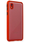 Newface Samsung Galaxy A01 Core Kılıf Miami Şeffaf Silikon - Kırmızı