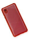 Newface Samsung Galaxy A01 Core Kılıf Miami Şeffaf Silikon - Kırmızı