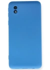 Newface Samsung Galaxy A01 Core Kılıf Nano içi Kadife Silikon - Mavi
