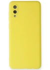 Newface Samsung Galaxy A02 Kılıf Nano içi Kadife Silikon - Sarı