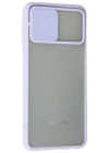 Newface Samsung Galaxy A02 Kılıf Palm Buzlu Kamera Sürgülü Silikon - Lila