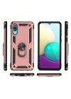Newface Samsung Galaxy A02 Kılıf Sofya Yüzüklü Silikon Kapak - Rose