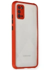 Newface Samsung Galaxy A02S Kılıf Miami Şeffaf Silikon - Kırmızı