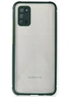 Newface Samsung Galaxy A02S Kılıf Miami Şeffaf Silikon - Koyu Yeşil