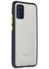 Newface Samsung Galaxy A02S Kılıf Miami Şeffaf Silikon - Lacivert