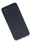 Newface Samsung Galaxy A02S Kılıf Nano içi Kadife Silikon - Lacivert