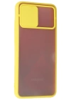 Newface Samsung Galaxy A02S Kılıf Palm Buzlu Kamera Sürgülü Silikon - Sarı