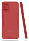 Newface Samsung Galaxy A02S Kılıf Platin Silikon - Kırmızı