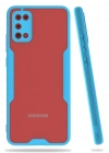 Newface Samsung Galaxy A02S Kılıf Platin Silikon - Mavi