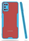 Newface Samsung Galaxy A02S Kılıf Platin Silikon - Mavi