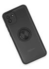 Newface Samsung Galaxy A03 Kılıf Montreal Yüzüklü Silikon Kapak - Siyah