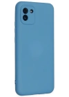 Newface Samsung Galaxy A03 Kılıf Nano içi Kadife Silikon - Mavi
