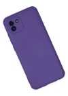 Newface Samsung Galaxy A03 Kılıf Nano içi Kadife Silikon - Mor
