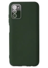 Newface Samsung Galaxy A03S Kılıf Lansman Glass Kapak - Koyu Yeşil