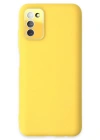 Newface Samsung Galaxy A03S Kılıf Lansman Glass Kapak - Sarı