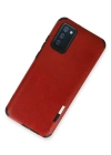 Newface Samsung Galaxy A03S Kılıf Loop Deri Silikon - Kırmızı