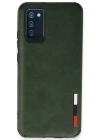 Newface Samsung Galaxy A03S Kılıf Loop Deri Silikon - Yeşil