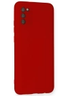 Newface Samsung Galaxy A03S Kılıf Nano içi Kadife Silikon - Kırmızı