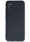 Newface Samsung Galaxy A03S Kılıf Nano içi Kadife Silikon - Lacivert