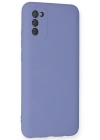 Newface Samsung Galaxy A03S Kılıf Nano içi Kadife Silikon - Lila
