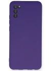 Newface Samsung Galaxy A03S Kılıf Nano içi Kadife Silikon - Mor
