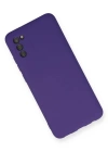 Newface Samsung Galaxy A03S Kılıf Nano içi Kadife Silikon - Mor