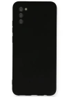 Newface Samsung Galaxy A03S Kılıf Nano içi Kadife Silikon - Siyah