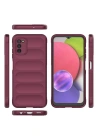 Newface Samsung Galaxy A03S Kılıf Optimum Silikon - Bordo