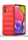 Newface Samsung Galaxy A03S Kılıf Optimum Silikon - Kırmızı