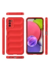 Newface Samsung Galaxy A03S Kılıf Optimum Silikon - Kırmızı