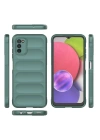 Newface Samsung Galaxy A03S Kılıf Optimum Silikon - Koyu Yeşil