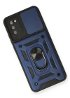 Newface Samsung Galaxy A03S Kılıf Pars Lens Yüzüklü Silikon - Lacivert