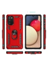 Newface Samsung Galaxy A03S Kılıf Sofya Yüzüklü Silikon Kapak - Kırmızı