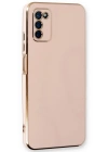 Newface Samsung Galaxy A03S Kılıf Volet Silikon - Pembe