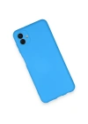 Newface Samsung Galaxy A04 Kılıf Nano içi Kadife Silikon - Mavi