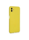 Newface Samsung Galaxy A04 Kılıf Nano içi Kadife Silikon - Sarı