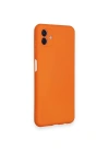 Newface Samsung Galaxy A04 Kılıf Nano içi Kadife Silikon - Turuncu