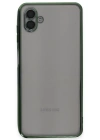 Newface Samsung Galaxy A04 Kılıf Razer Lensli Silikon - Yeşil