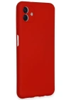 Newface Samsung Galaxy A04E Kılıf Nano içi Kadife Silikon - Kırmızı
